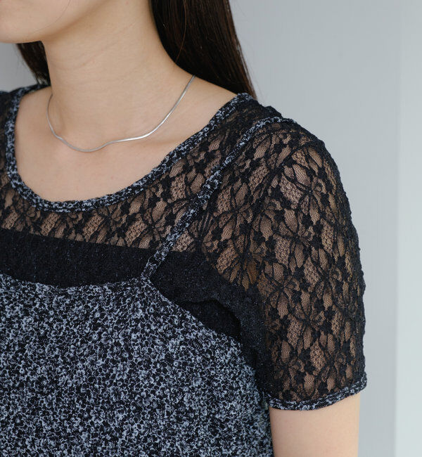  「*【新色追加/リバーシブル/2サイズ展開】レースフラワーキャミワンピース」|ワンピース|