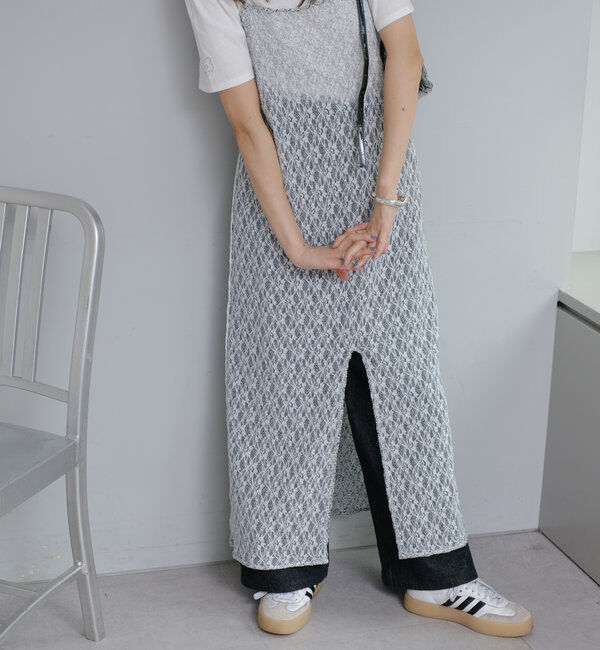  「*【新色追加/リバーシブル/2サイズ展開】レースフラワーキャミワンピース」|ワンピース|