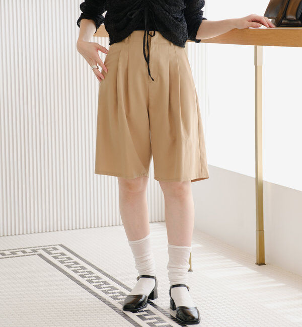  「タックハーフパンツ」|チノ|