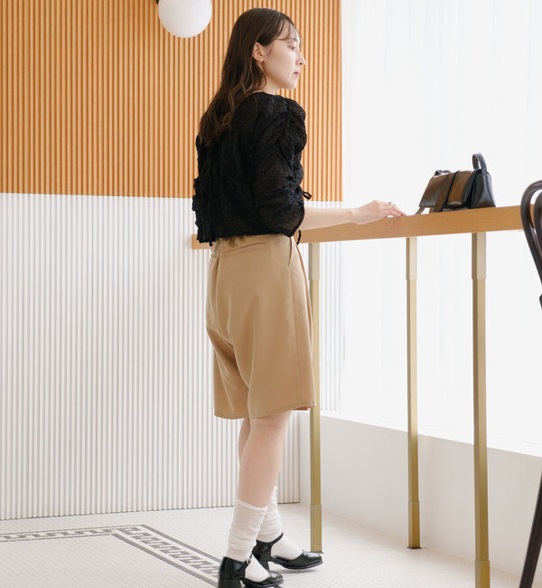  「タックハーフパンツ」|チノ|