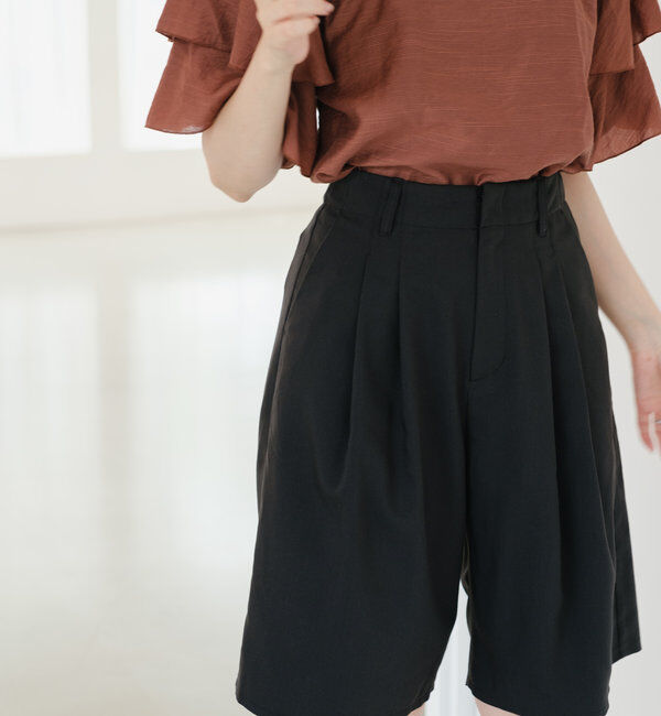  「タックハーフパンツ」|チノ|