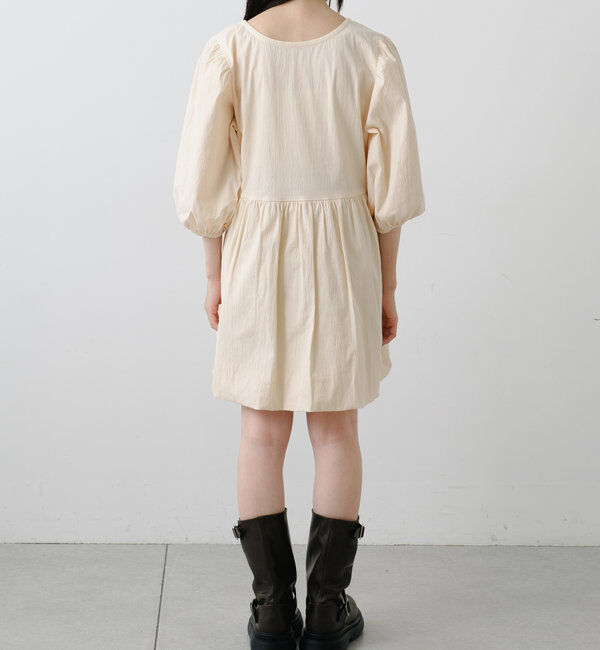  「【前後2WAY】バルーンギャザー5分袖チュニック」|シャツ・ブラウス|