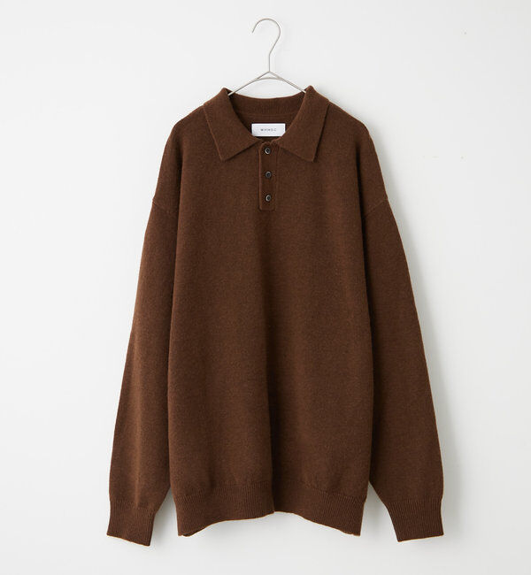  「*【WHIMSIC】ブラッシュドヤーンニットポロシャツ」|ニット・セーター|
