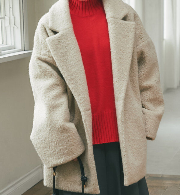  「《羽織るだけで様になる！》テーラードミドルコート」|その他|