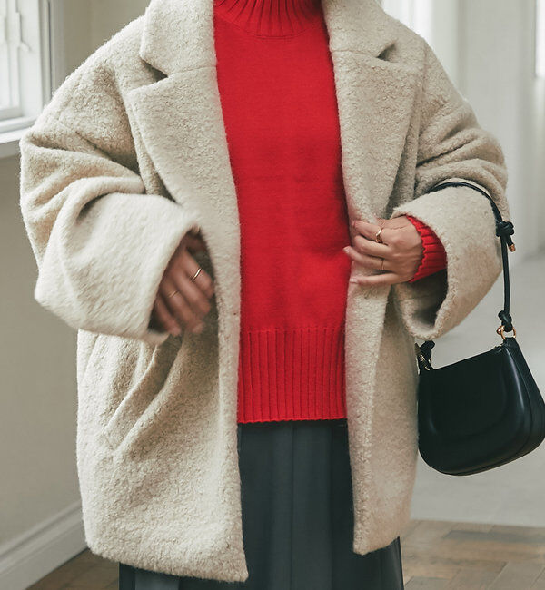  「《羽織るだけで様になる！》テーラードミドルコート」|その他|