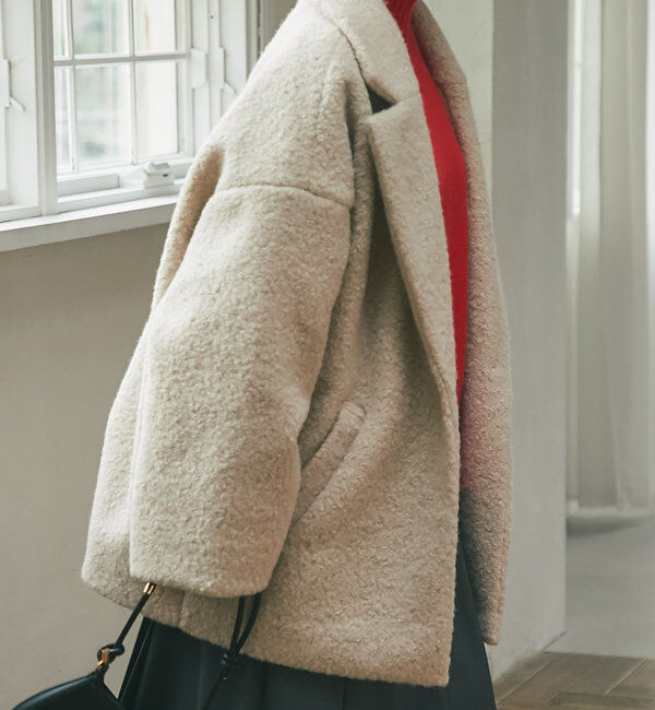  「《羽織るだけで様になる！》テーラードミドルコート」|その他|