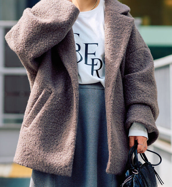  「《羽織るだけで様になる！》テーラードミドルコート」|その他|