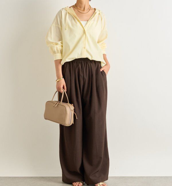  「《新色追加・オールシーズン活躍》ハイカウントフードブラウス」|シャツ・ブラウス|