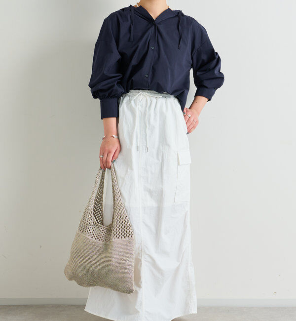  「《新色追加・オールシーズン活躍》ハイカウントフードブラウス」|シャツ・ブラウス|