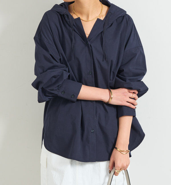  「《新色追加・オールシーズン活躍》ハイカウントフードブラウス」|シャツ・ブラウス|