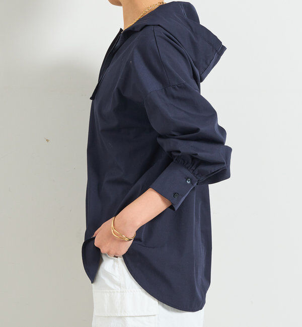  「《新色追加・オールシーズン活躍》ハイカウントフードブラウス」|シャツ・ブラウス|