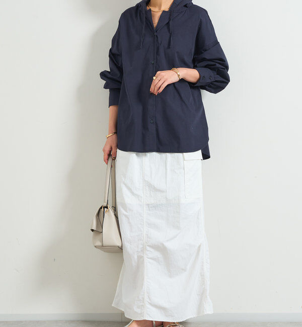  「《新色追加・オールシーズン活躍》ハイカウントフードブラウス」|シャツ・ブラウス|