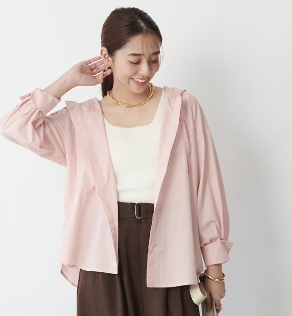  「《新色追加・オールシーズン活躍》ハイカウントフードブラウス」|シャツ・ブラウス|