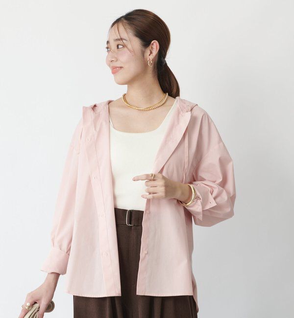  「《新色追加・オールシーズン活躍》ハイカウントフードブラウス」|シャツ・ブラウス|