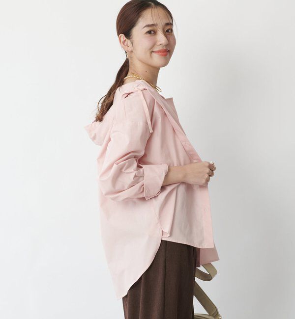  「《新色追加・オールシーズン活躍》ハイカウントフードブラウス」|シャツ・ブラウス|