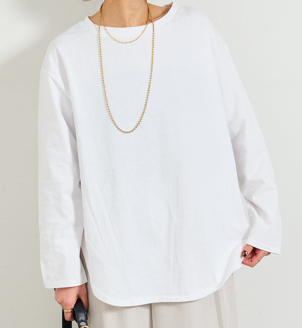  「シルケット風シンプルロンT」|Tシャツ・カットソー|