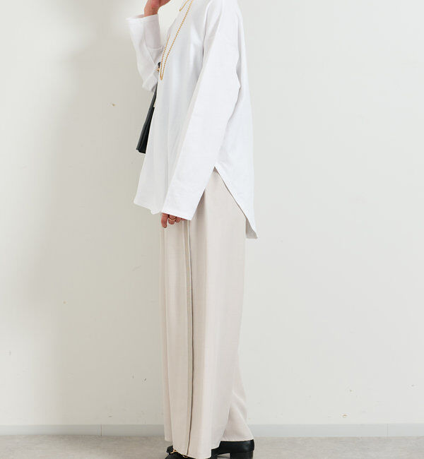  「シルケット風シンプルロンT」|Tシャツ・カットソー|