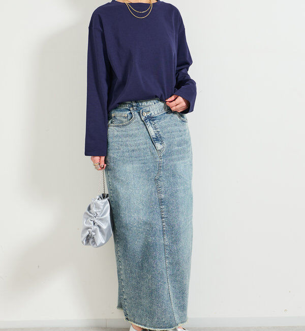  「シルケット風シンプルロンT」|Tシャツ・カットソー|