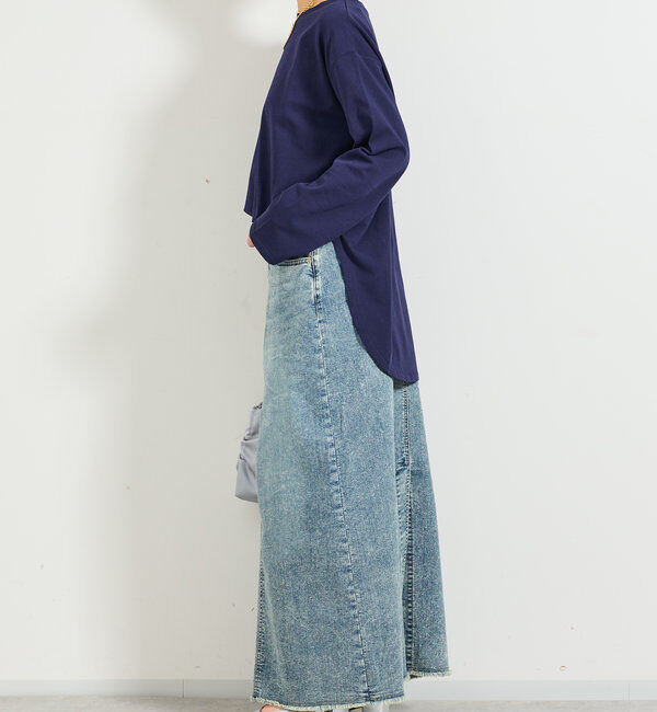  「シルケット風シンプルロンT」|Tシャツ・カットソー|