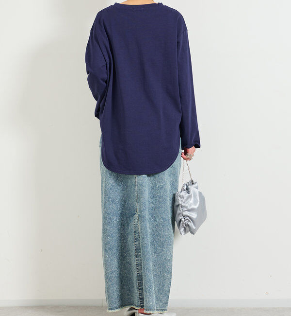  「シルケット風シンプルロンT」|Tシャツ・カットソー|