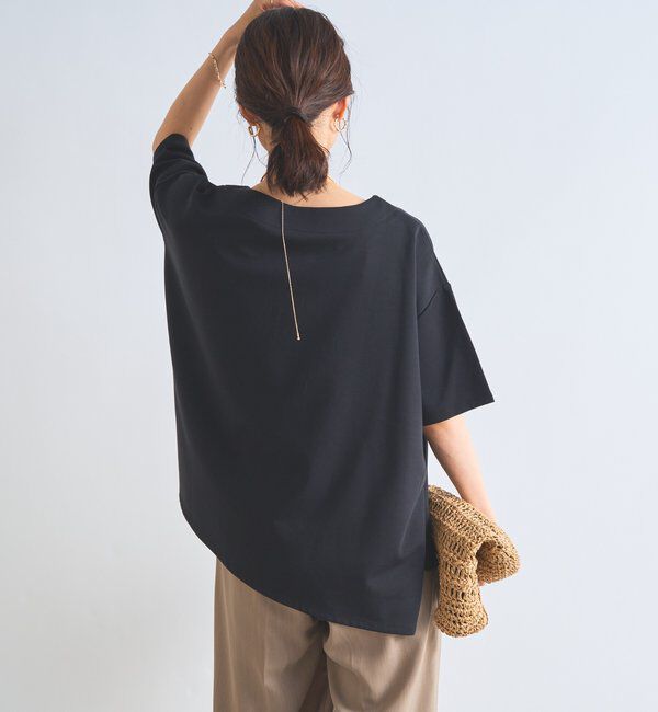  「《楽ちんきちんと見え》ハーフジップダンボールポンチョ」|Tシャツ・カットソー|