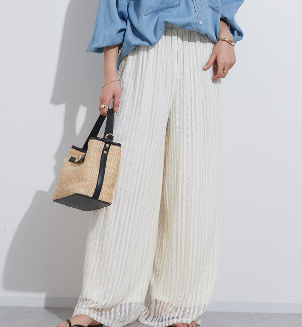  「《リラクシーな履き心地》ストレッチレースイージーパンツ」|その他|