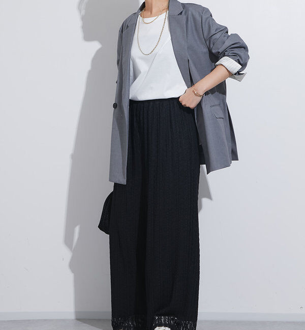  「《リラクシーな履き心地》ストレッチレースイージーパンツ」|その他|