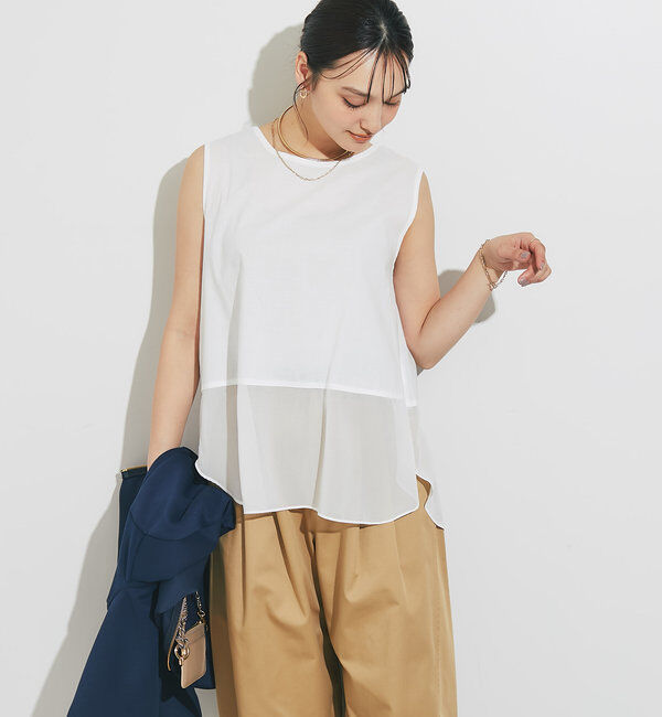  「裾シアータンク」|シャツ・ブラウス|