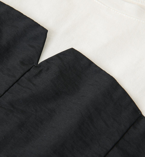  「《スタイルアップ効果◎》ドッキング切替Tシャツ」|Tシャツ・カットソー|