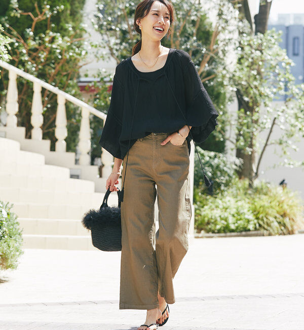  「タッセルフリルギャザーブラウス」|シャツ・ブラウス|