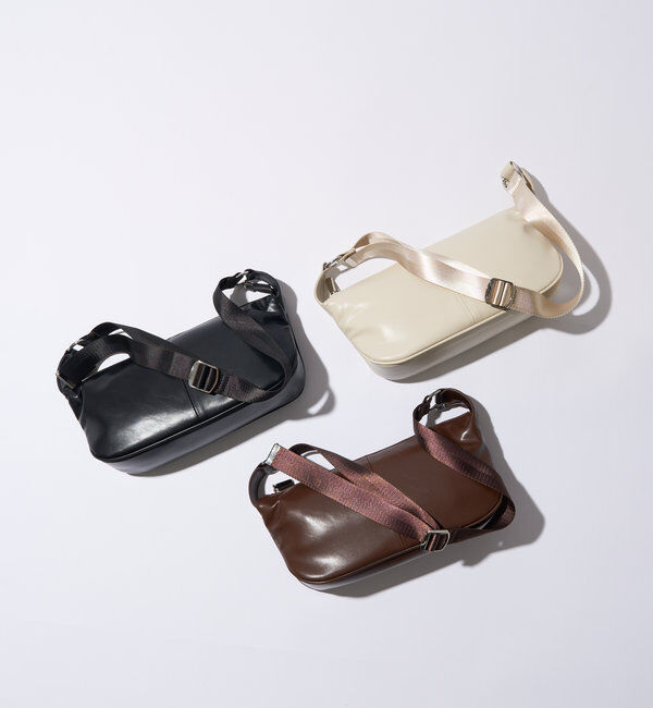  「【cache cache(カシュカシュ)】横長ソフトショルダーバッグ」|クラッチバッグ|