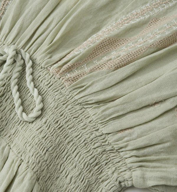  「《綿100％・一枚で着映え》刺繍ウエストシャーリングワンピース」|その他|