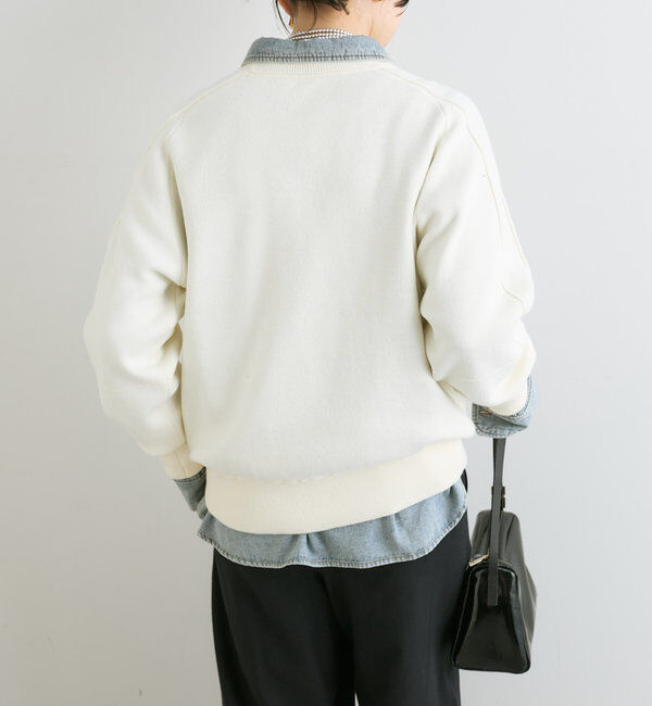  「【ウォッシャブル】スウェットライクニット」|ニット・セーター|