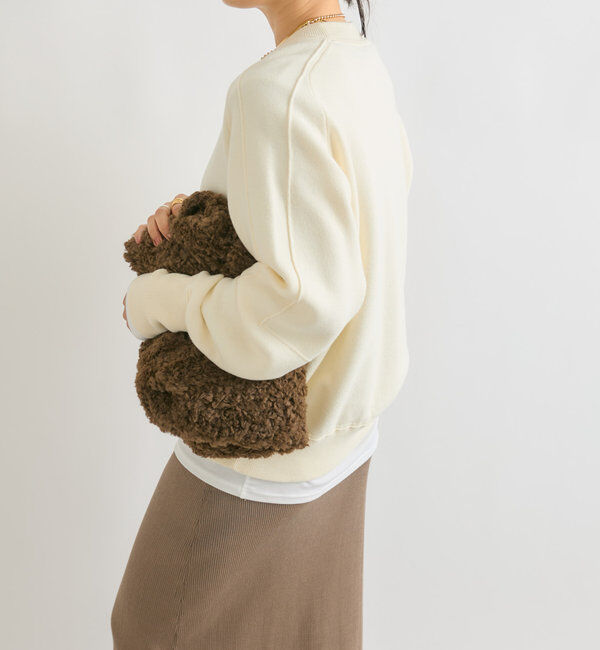  「【ウォッシャブル】スウェットライクニット」|ニット・セーター|