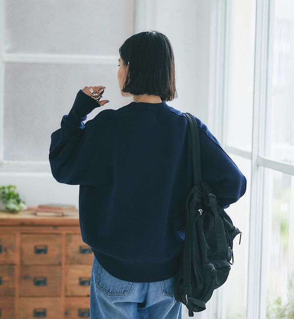  「【ウォッシャブル】スウェットライクニット」|ニット・セーター|