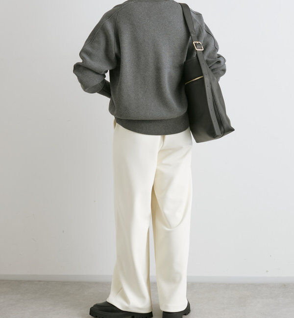  「【ウォッシャブル】スウェットライクニット」|ニット・セーター|