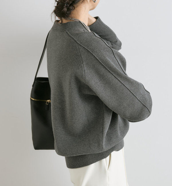  「【ウォッシャブル】スウェットライクニット」|ニット・セーター|