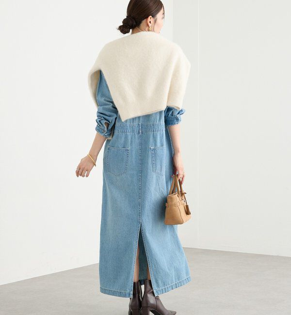  「【MONN&times;Yoshiiiiii】デニムシャツワンピース」|ワンピース|