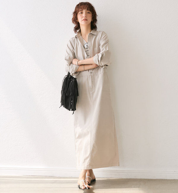  「【MONN&times;Yoshiiiiii】デニムシャツワンピース」|ワンピース|