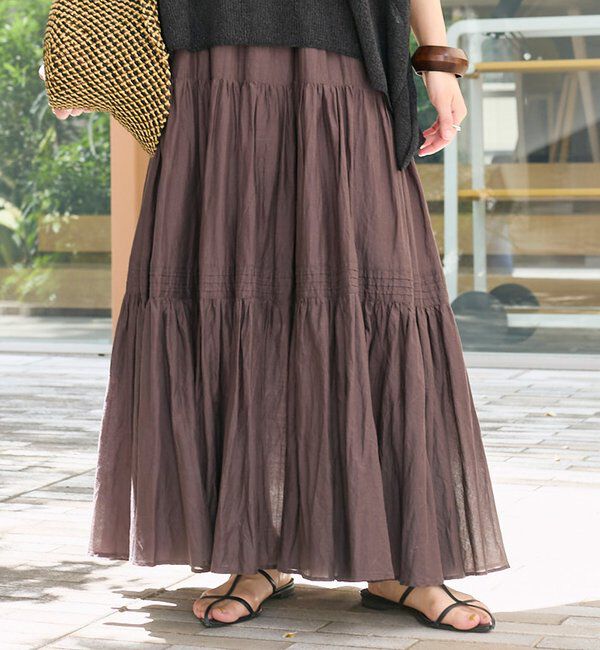  「【名品リバイバル/5色展開】コットンワッシャープリーツスカート」|スカート|