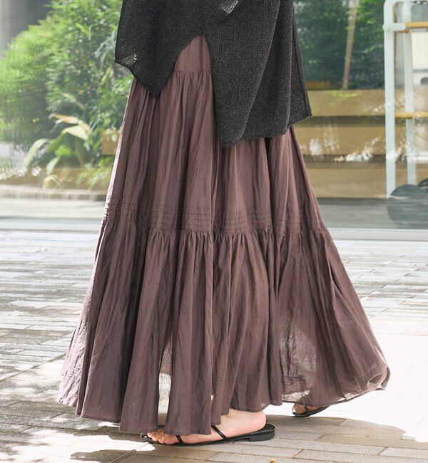  「【名品リバイバル/5色展開】コットンワッシャープリーツスカート」|スカート|