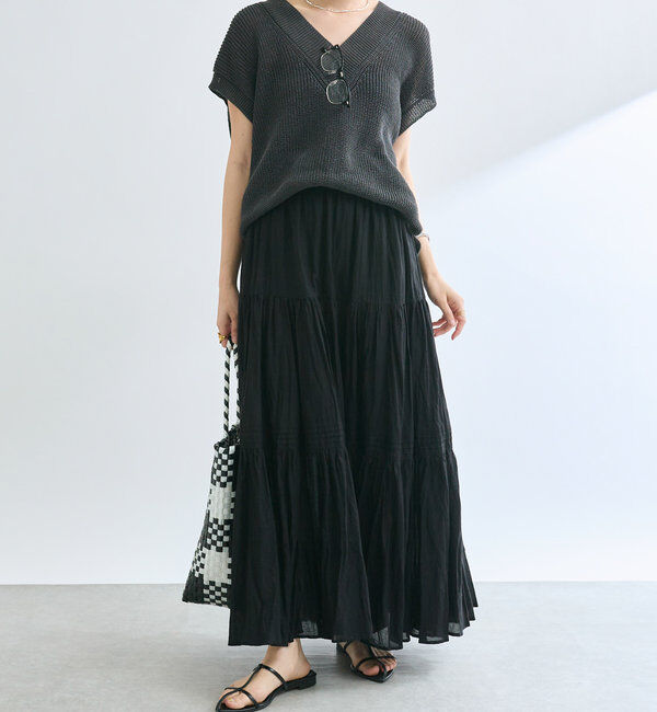  「【名品リバイバル/5色展開】コットンワッシャープリーツスカート」|スカート|