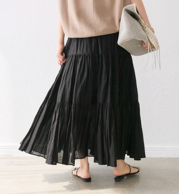  「【名品リバイバル/5色展開】コットンワッシャープリーツスカート」|スカート|