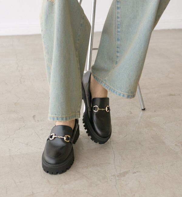  「【足元のポイントに】ボリュームビットローファー」|その他|