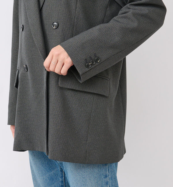  「【ゆったり着やすい】ウールライクピークドラペルジャケット」|テーラードジャケット|