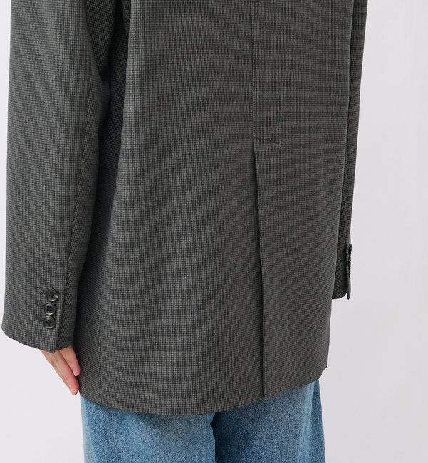  「【ゆったり着やすい】ウールライクピークドラペルジャケット」|テーラードジャケット|