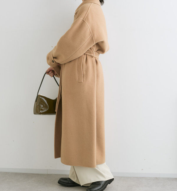  「【サッと羽織れる】ウールリバーステンカラーコート」|その他|