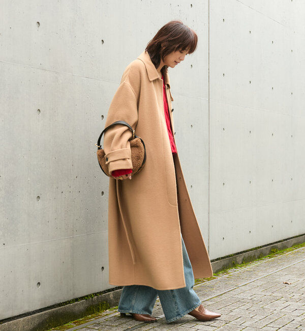  「【サッと羽織れる】ウールリバーステンカラーコート」|その他|