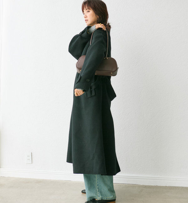  「【サッと羽織れる】ウールリバーステンカラーコート」|その他|