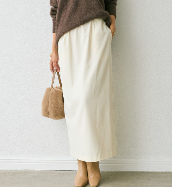  「【オンオフ着れる】ウォームギャザータイトスカート」|スカート|